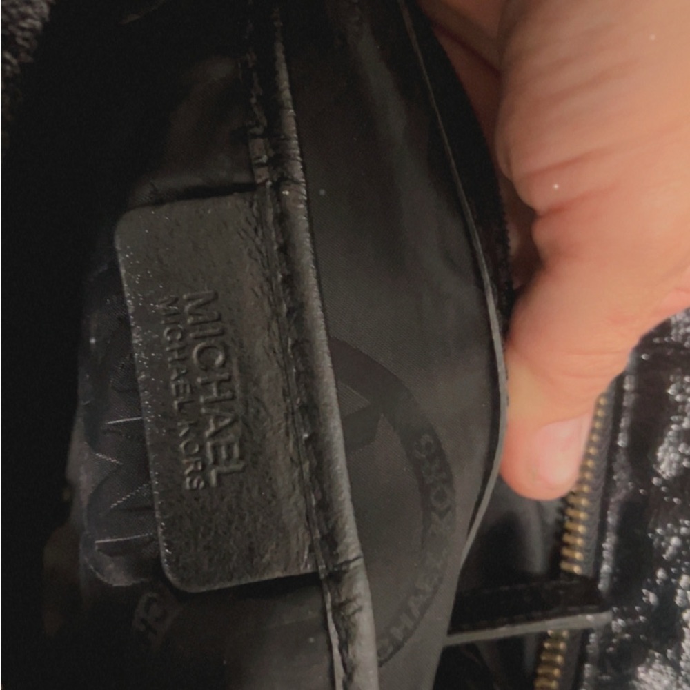 Michael Kors Black Monogrammed Fabric